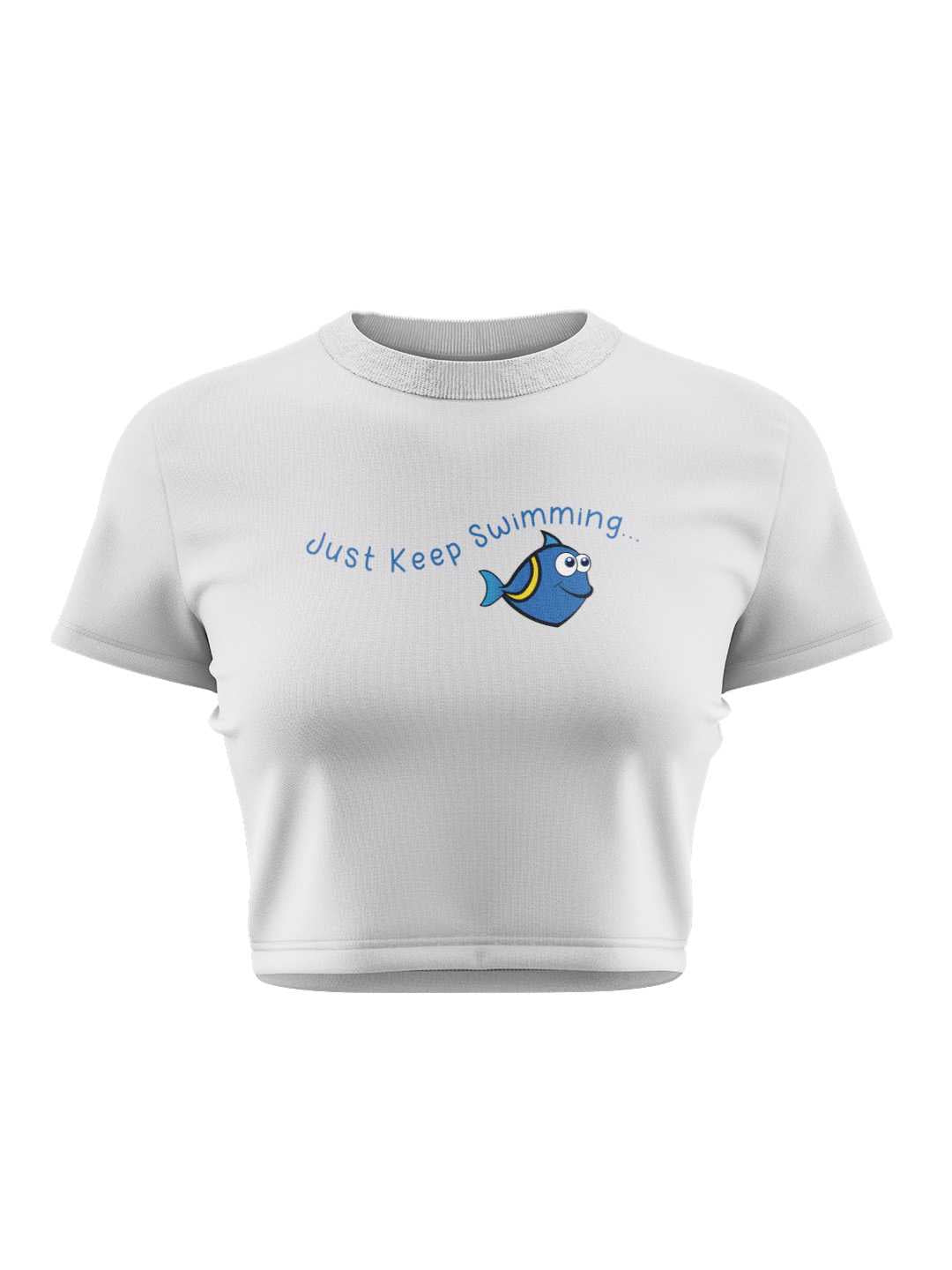 Just Keep Swimming Graphic Baby Tee