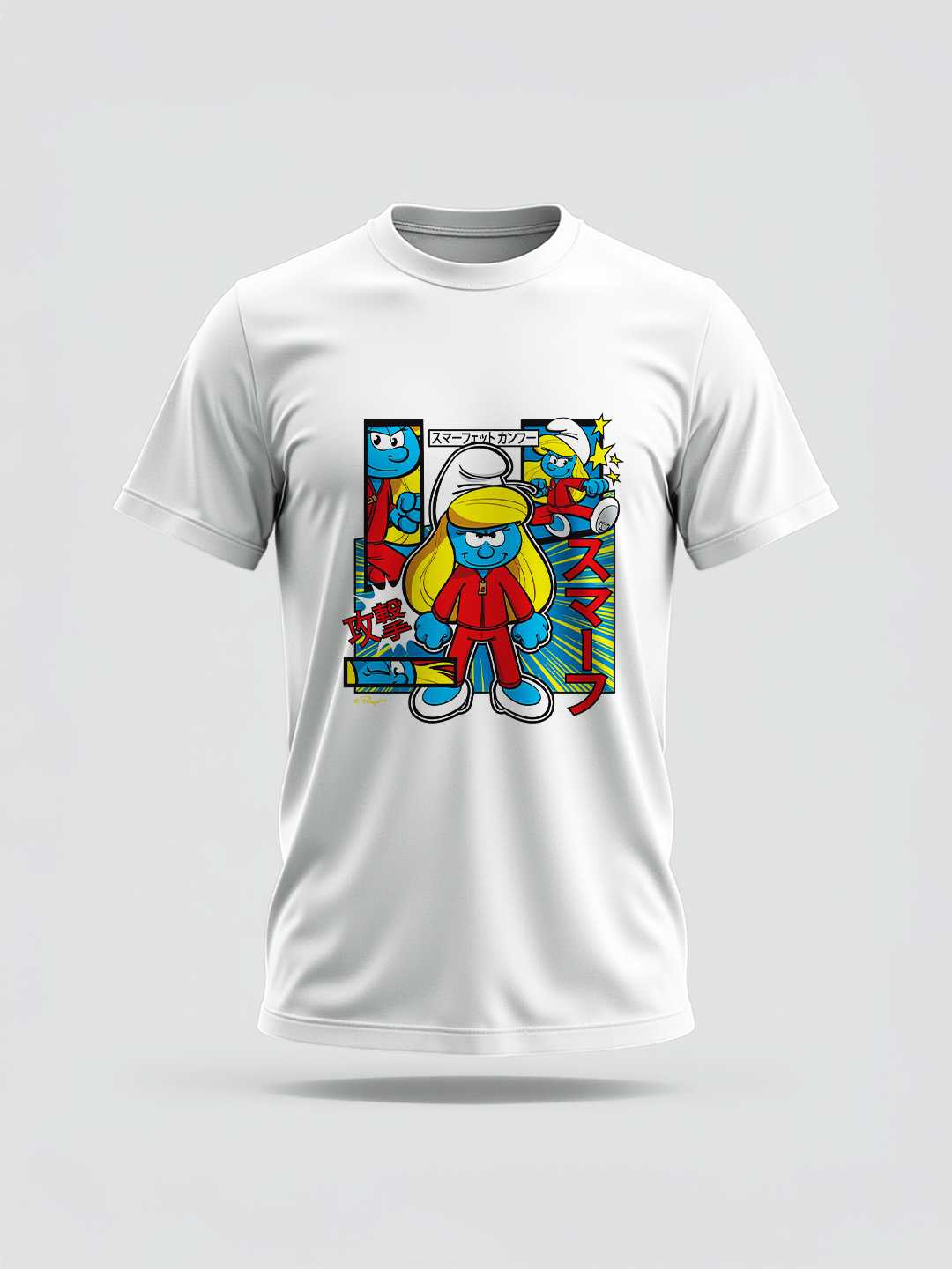 Smurfette Cute Kung Fu - Smurfs Regular Graphic Tee