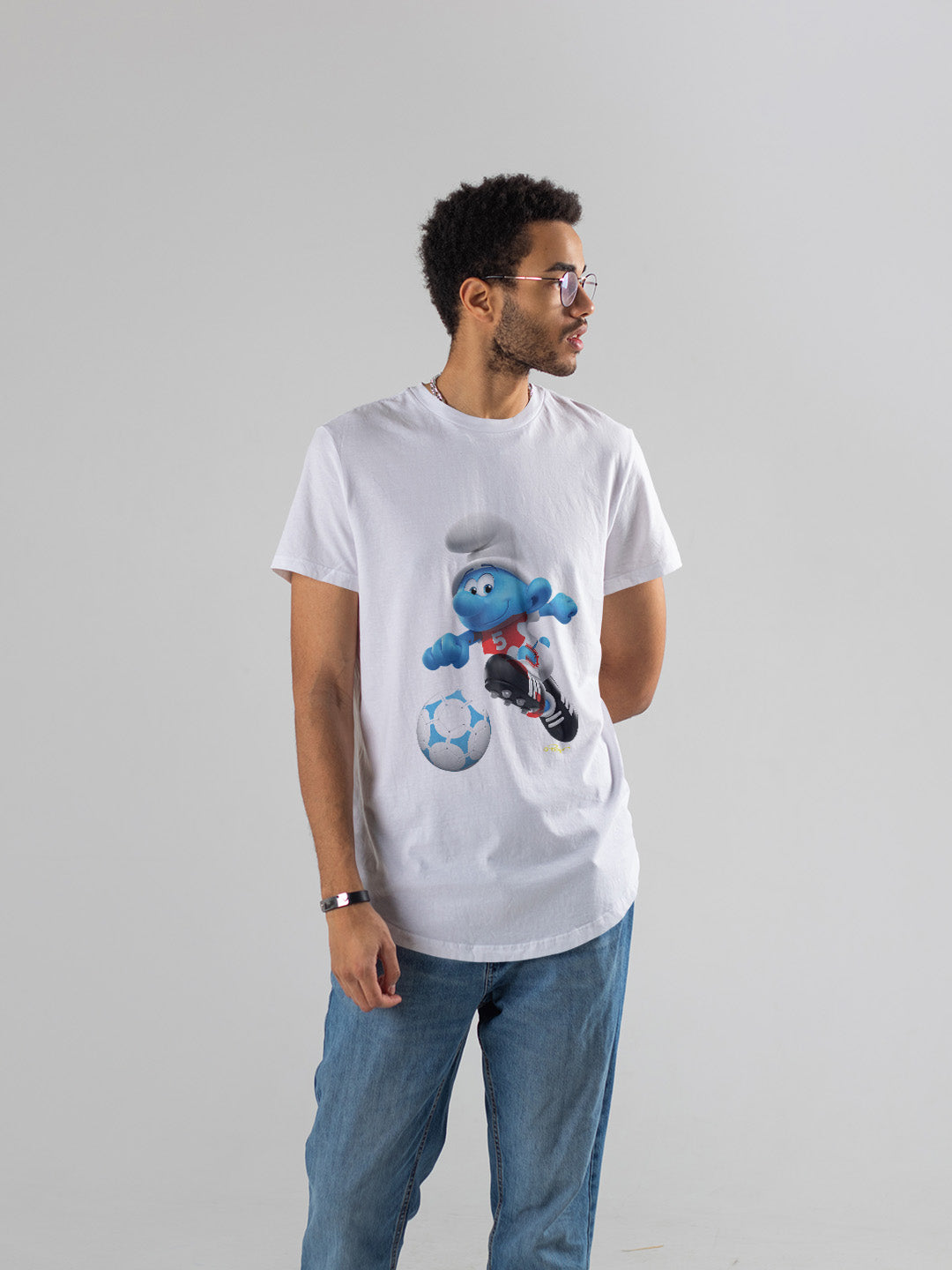 Football Beast Smurf Regular Graphic Tee