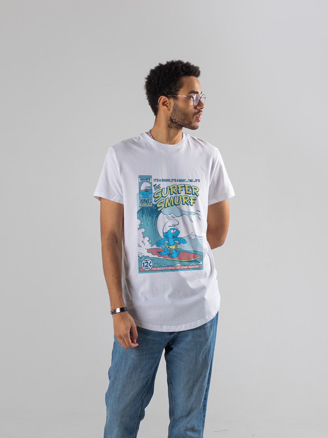 Surfer Smurf Regular Graphic Tee