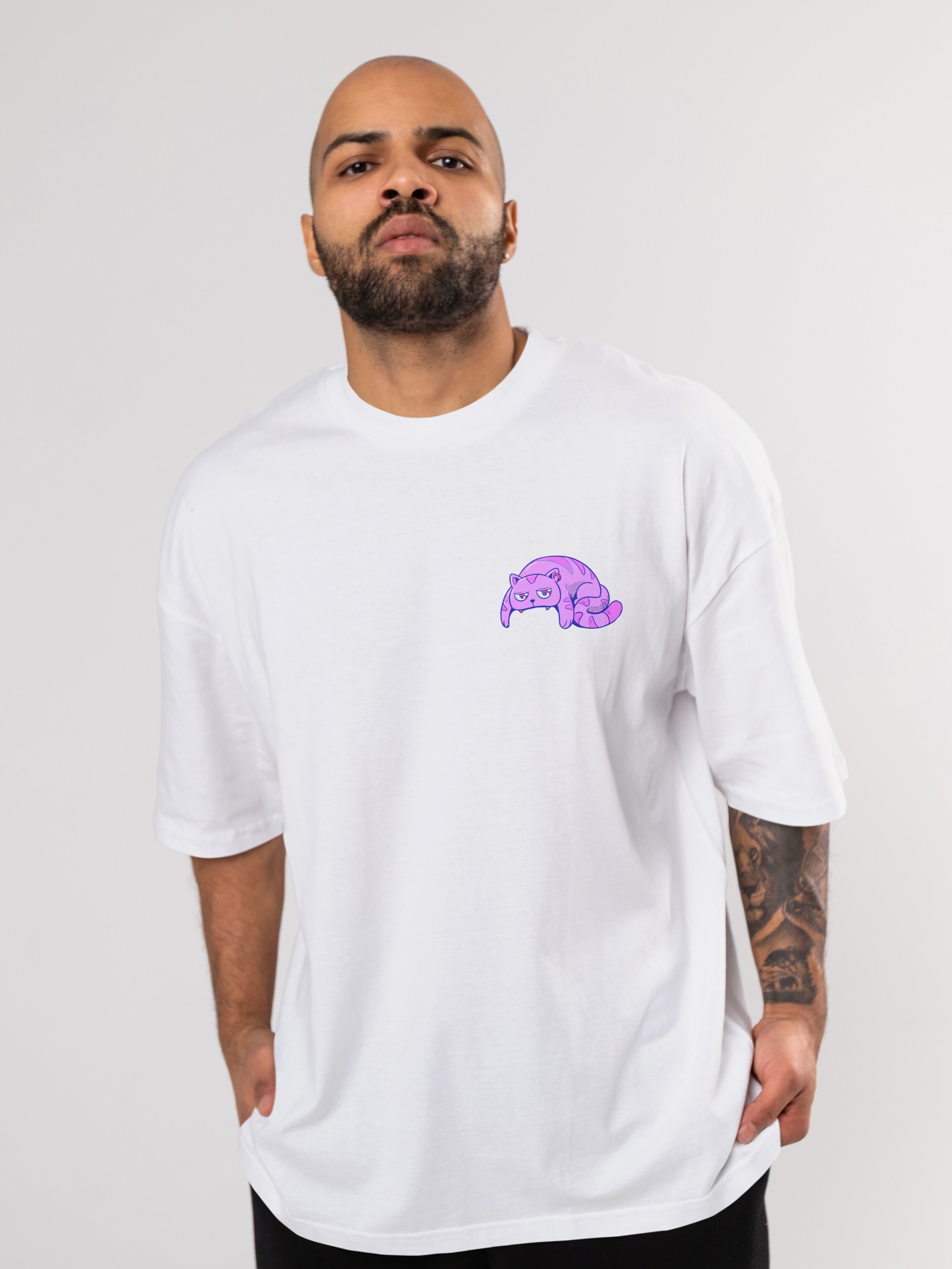 Cat Skull Oversized Tee