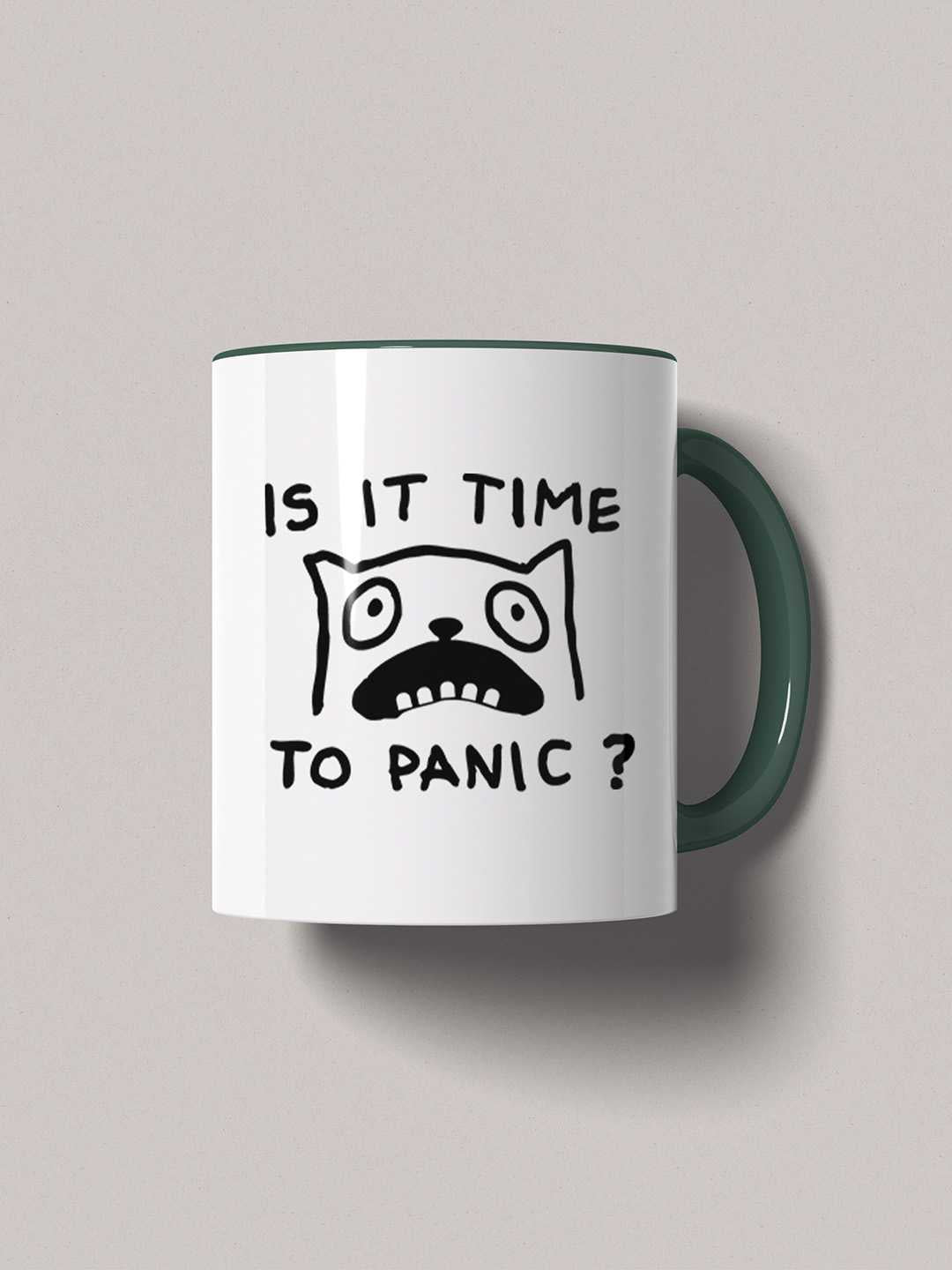 TIME TO PANIC Graphic Printed Ceramic Mug