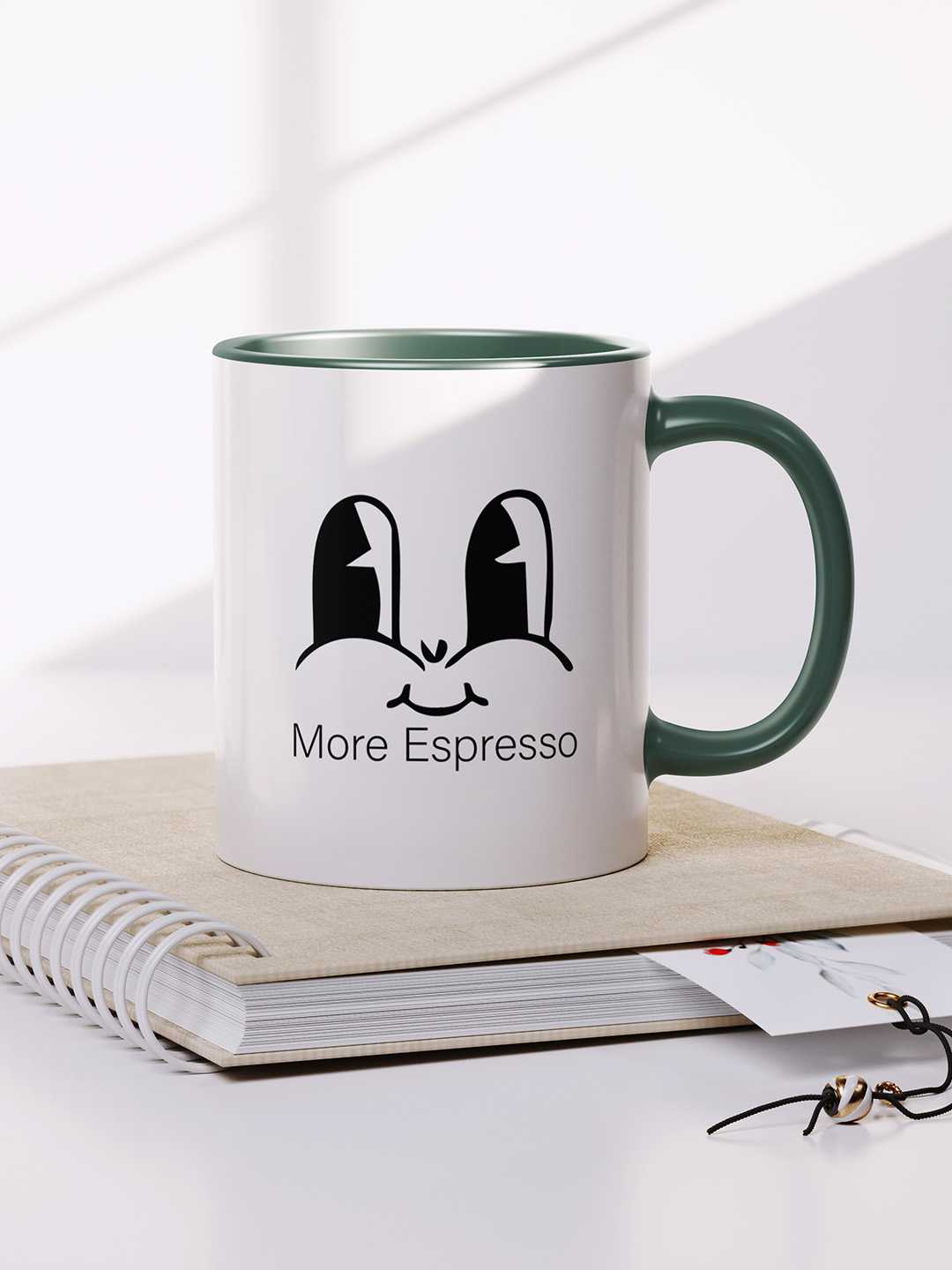 MORE ESPRESSO Graphic Printed Ceramic Mug