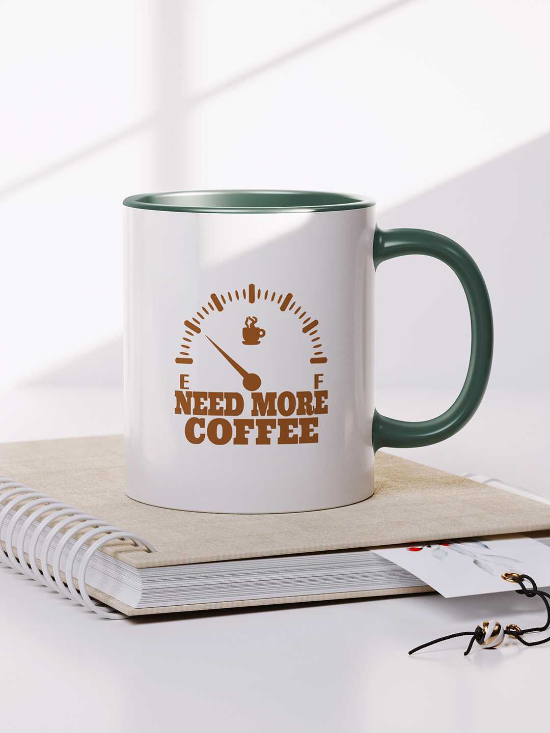 NEED MORE COFFEE Graphic Printed Ceramic Mug
