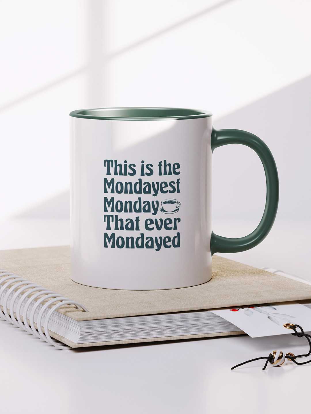 MONDAYEST MONDAY Graphic Printed Ceramic Mug
