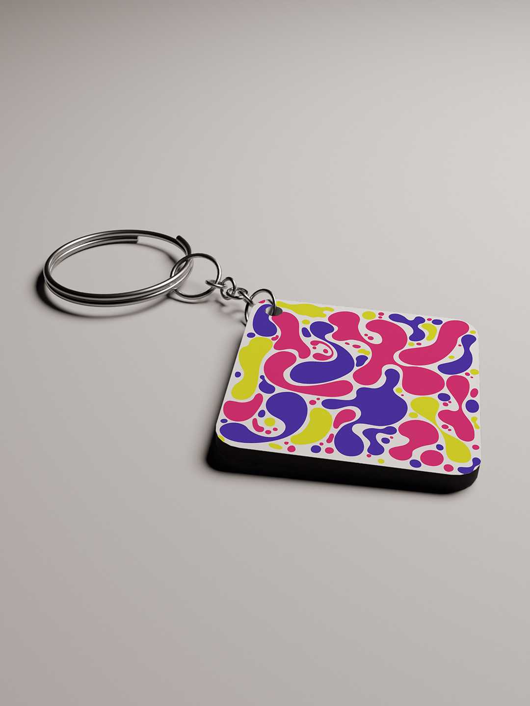 Colour Blobs Graphic Keychain