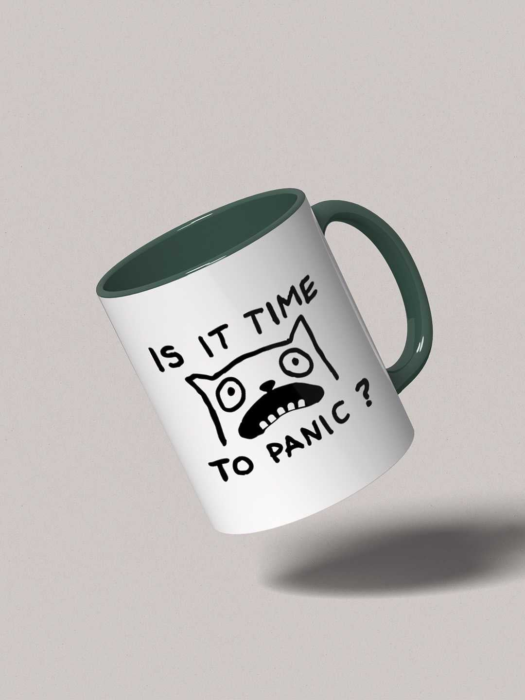 TIME TO PANIC Graphic Printed Ceramic Mug