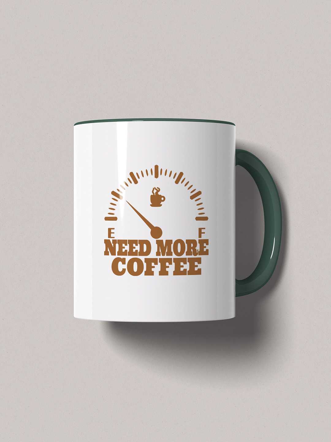 NEED MORE COFFEE Graphic Printed Ceramic Mug
