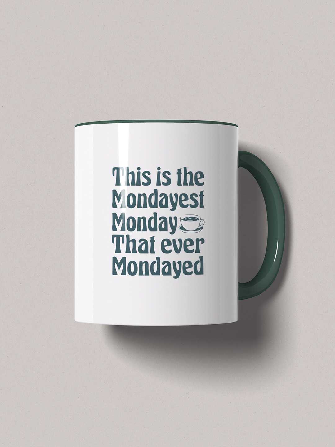 MONDAYEST MONDAY Graphic Printed Ceramic Mug