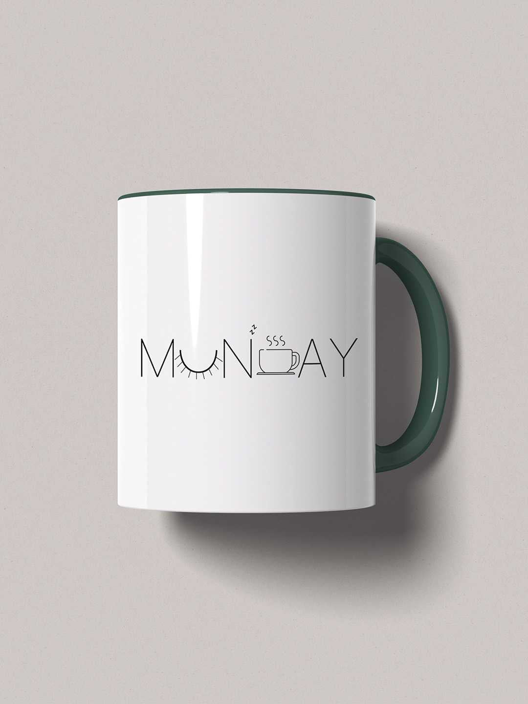 MONDAY Graphic Printed Ceramic Mug