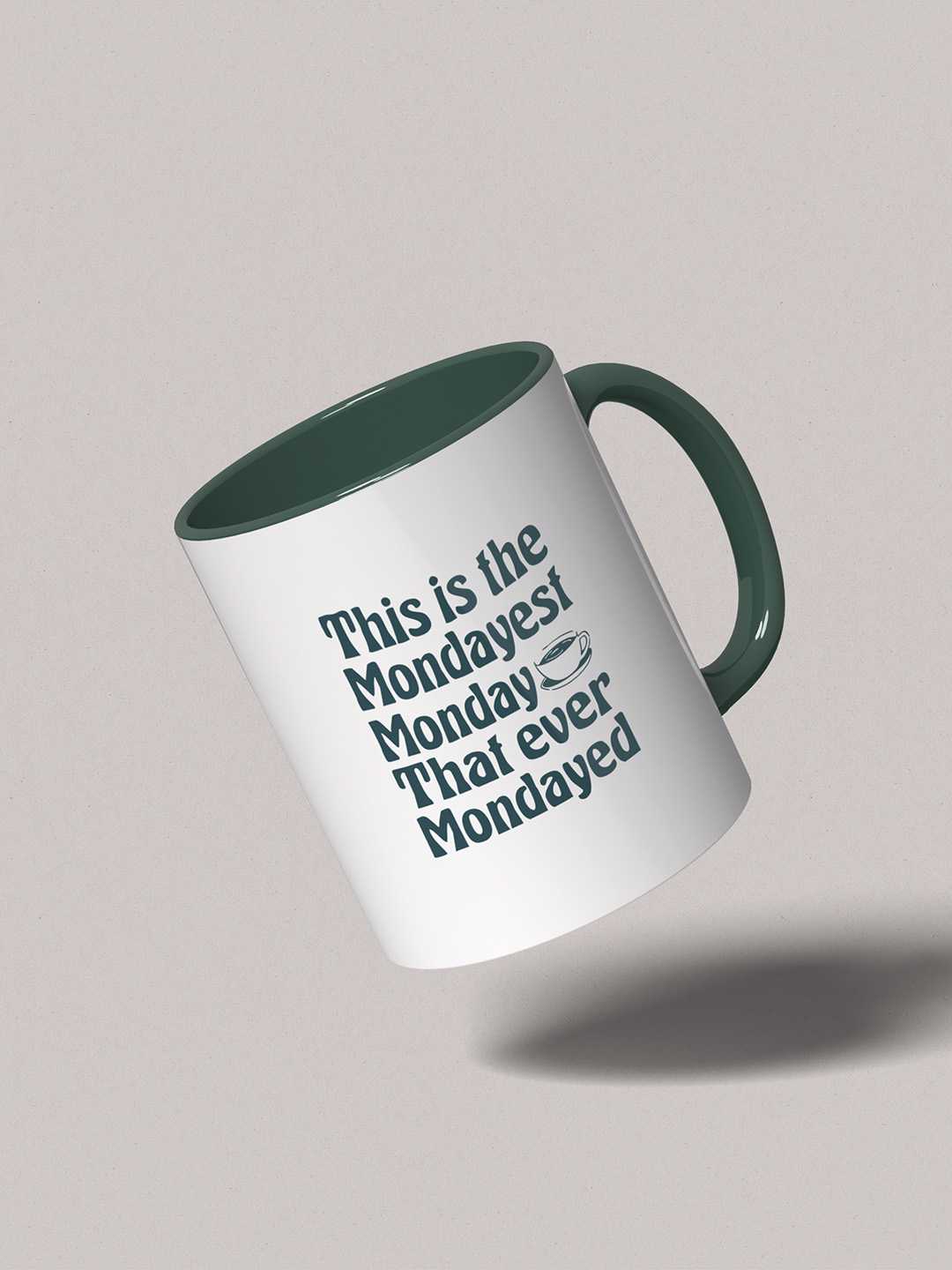 MONDAYEST MONDAY Graphic Printed Ceramic Mug