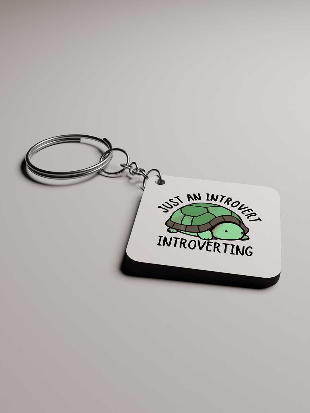 Introvert Graphic Keychain