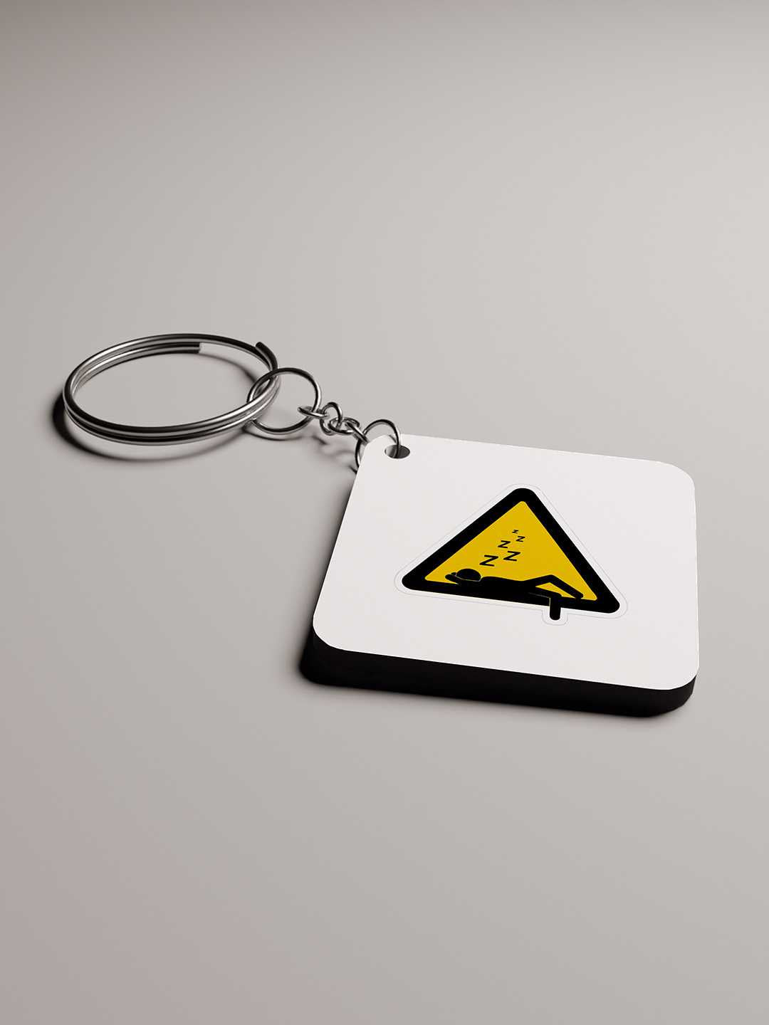 Caution: Nap Mode Graphic Keychain