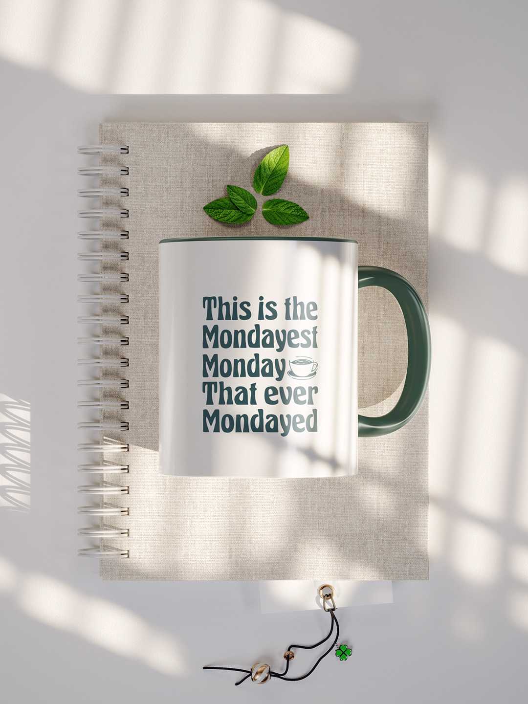 MONDAYEST MONDAY Graphic Printed Ceramic Mug
