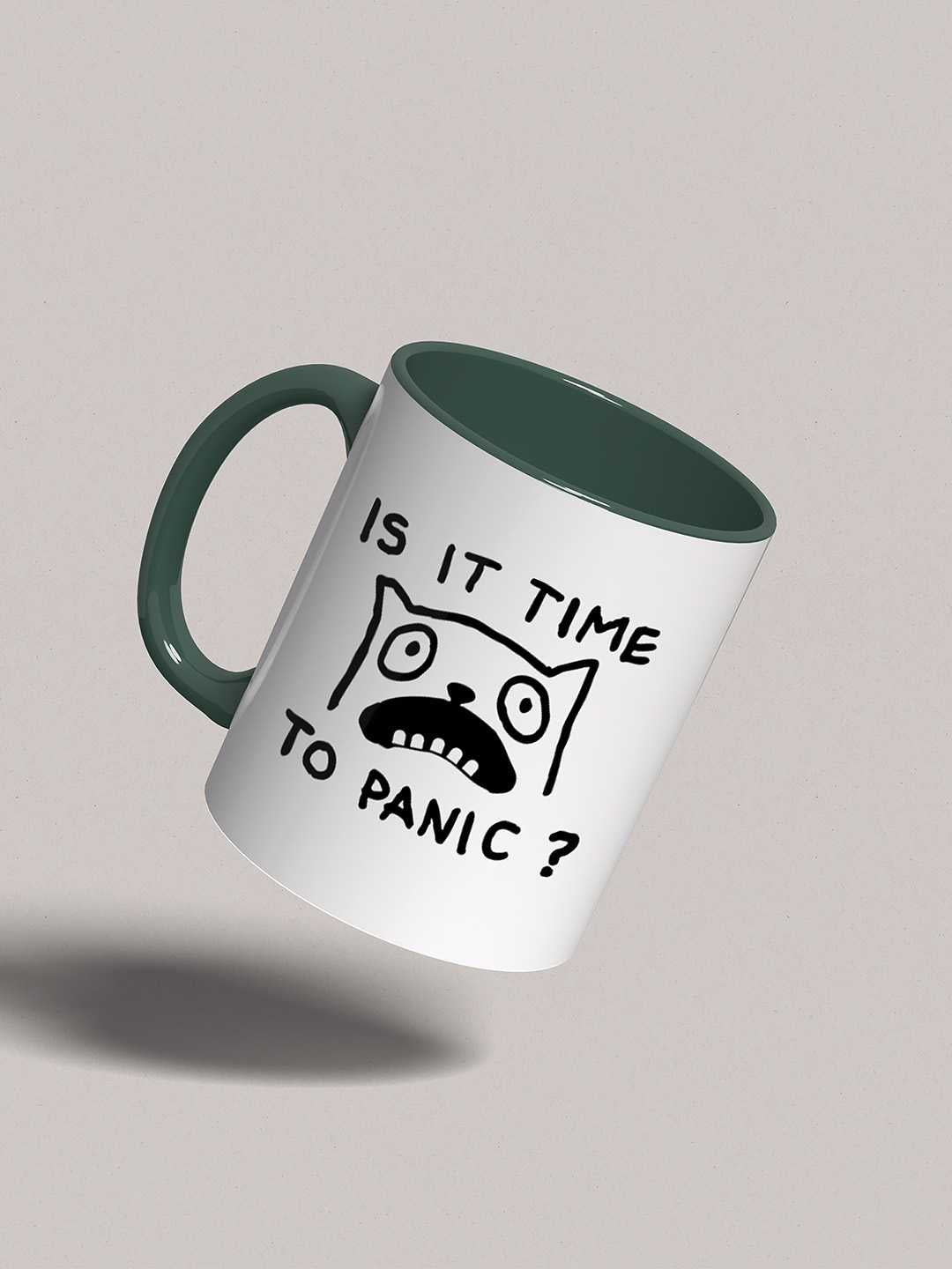 TIME TO PANIC Graphic Printed Ceramic Mug