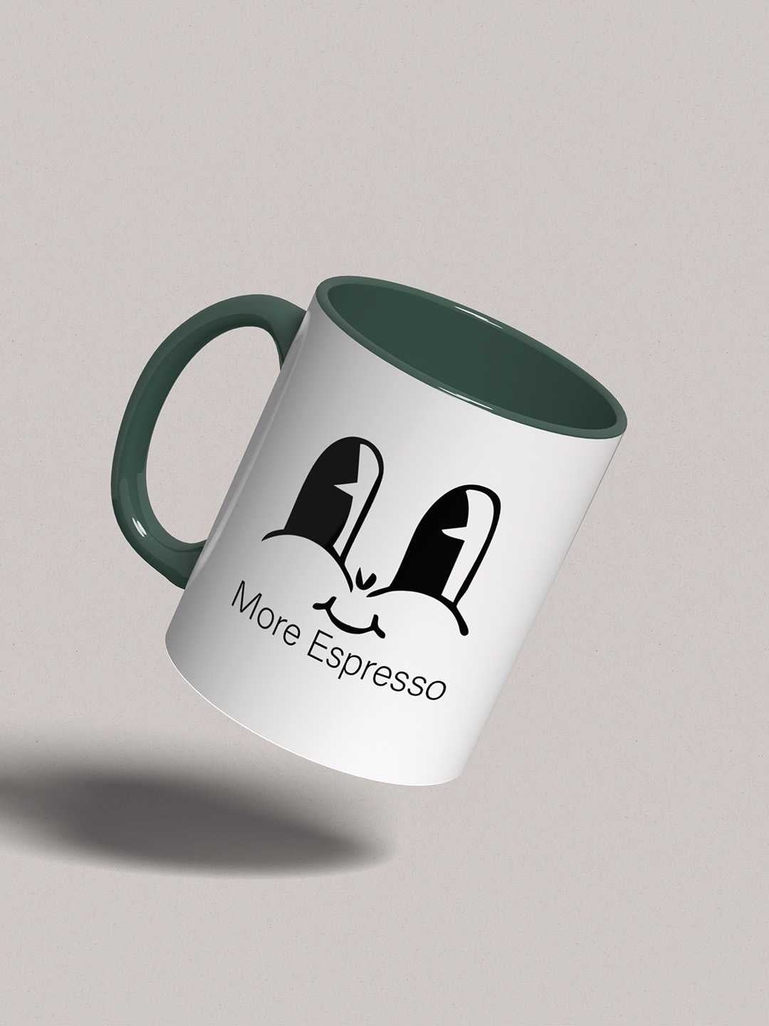 MORE ESPRESSO Graphic Printed Ceramic Mug