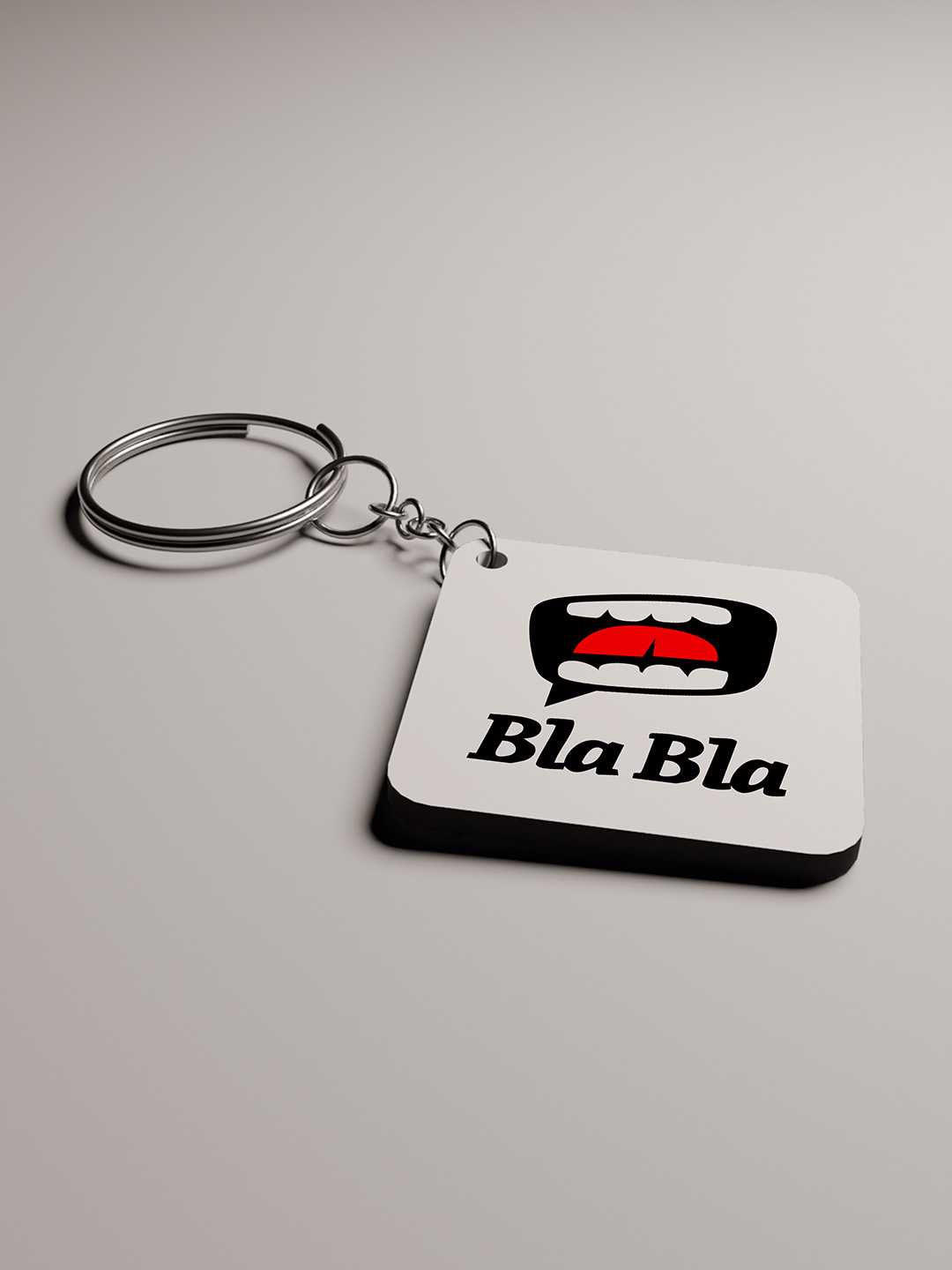 Blah Blah Graphic Keychain