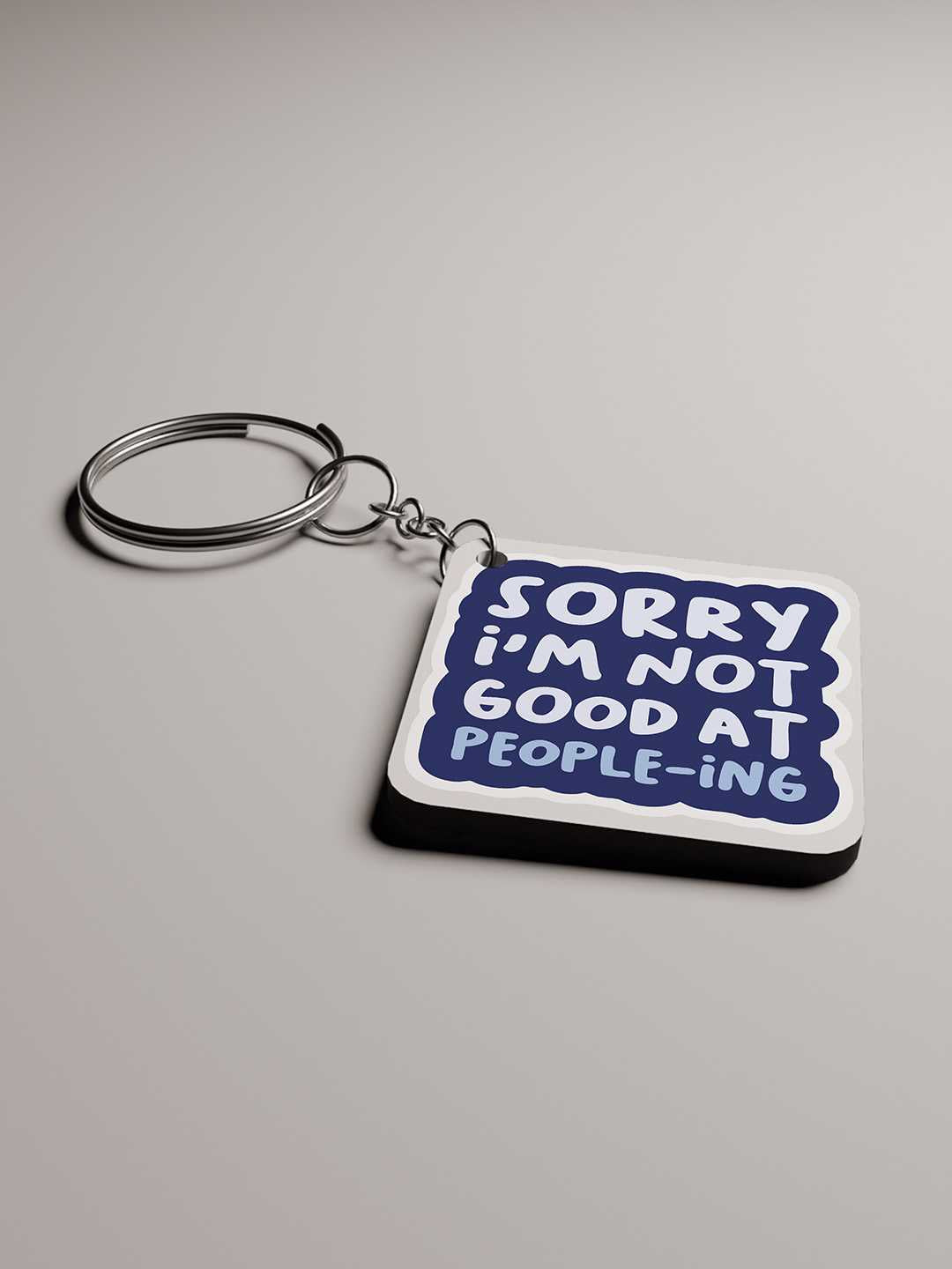 Good at People-ing Graphic Keychain