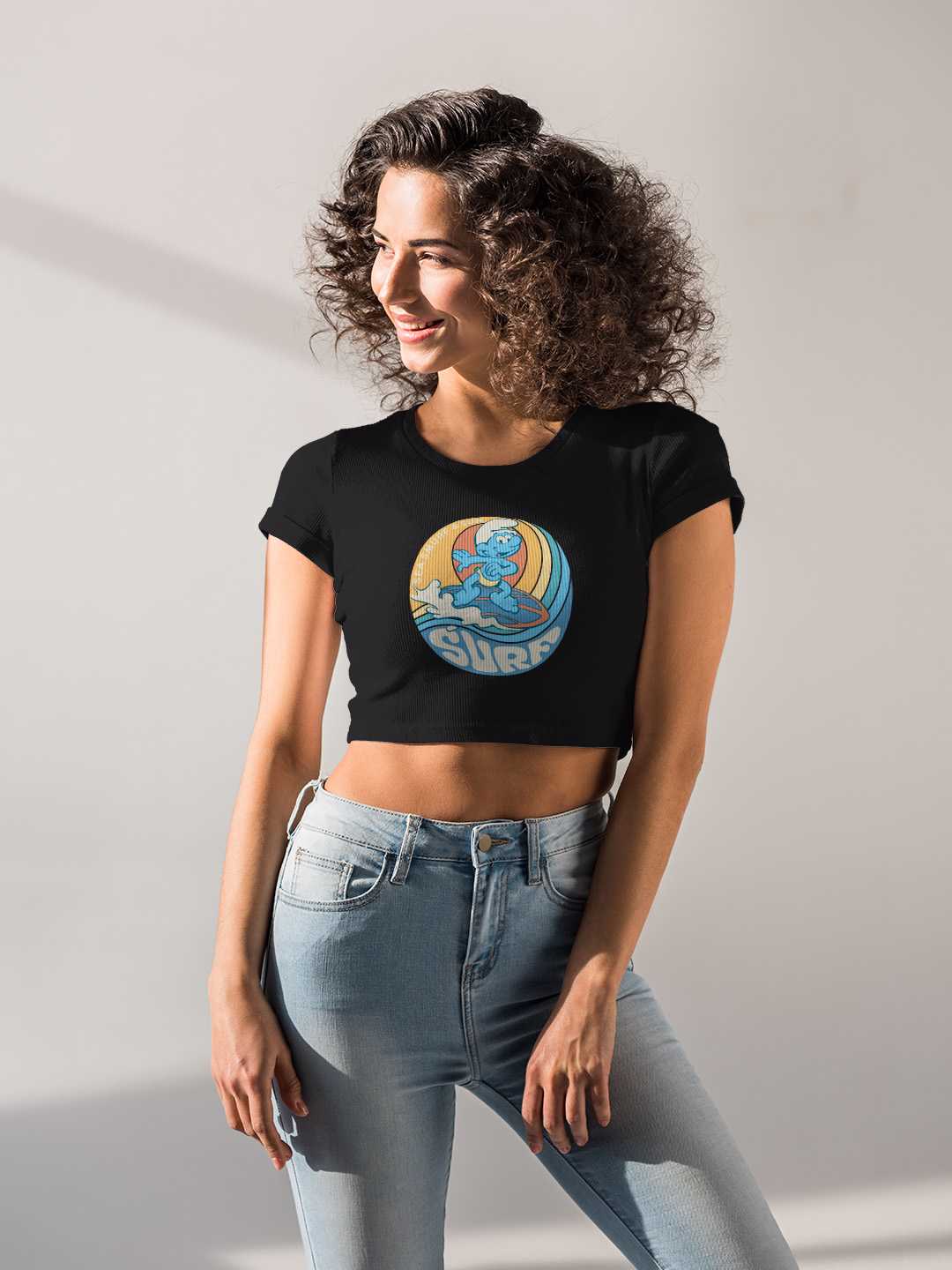 Sea Smurf Graphic Baby Tee