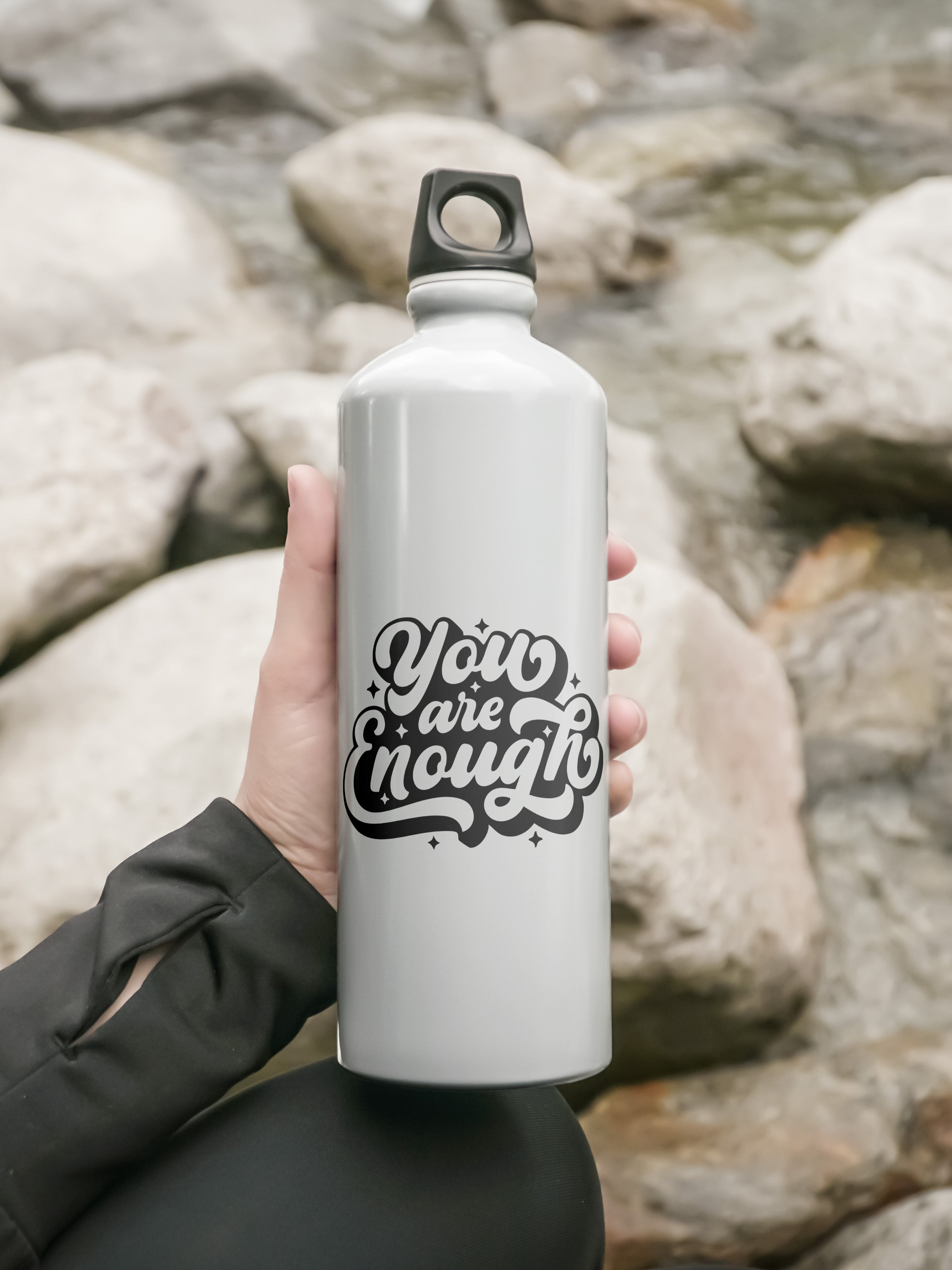 You are enough Graphic Metal Bottle