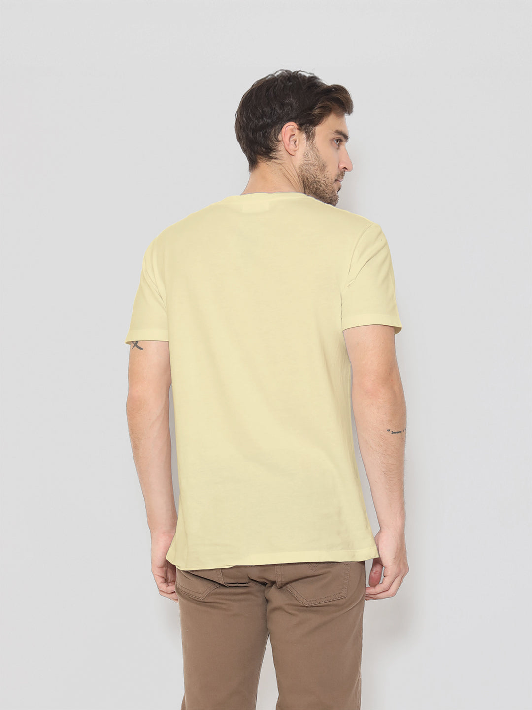 Vanilla Solid Unisex Regular Tee