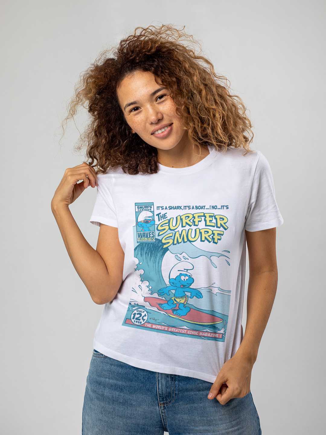Surfer Smurf Regular Graphic Tee