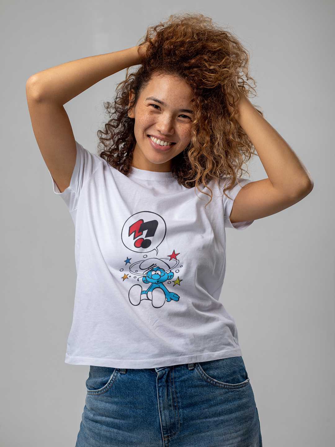 Confused Smurf Regular Graphic Tee