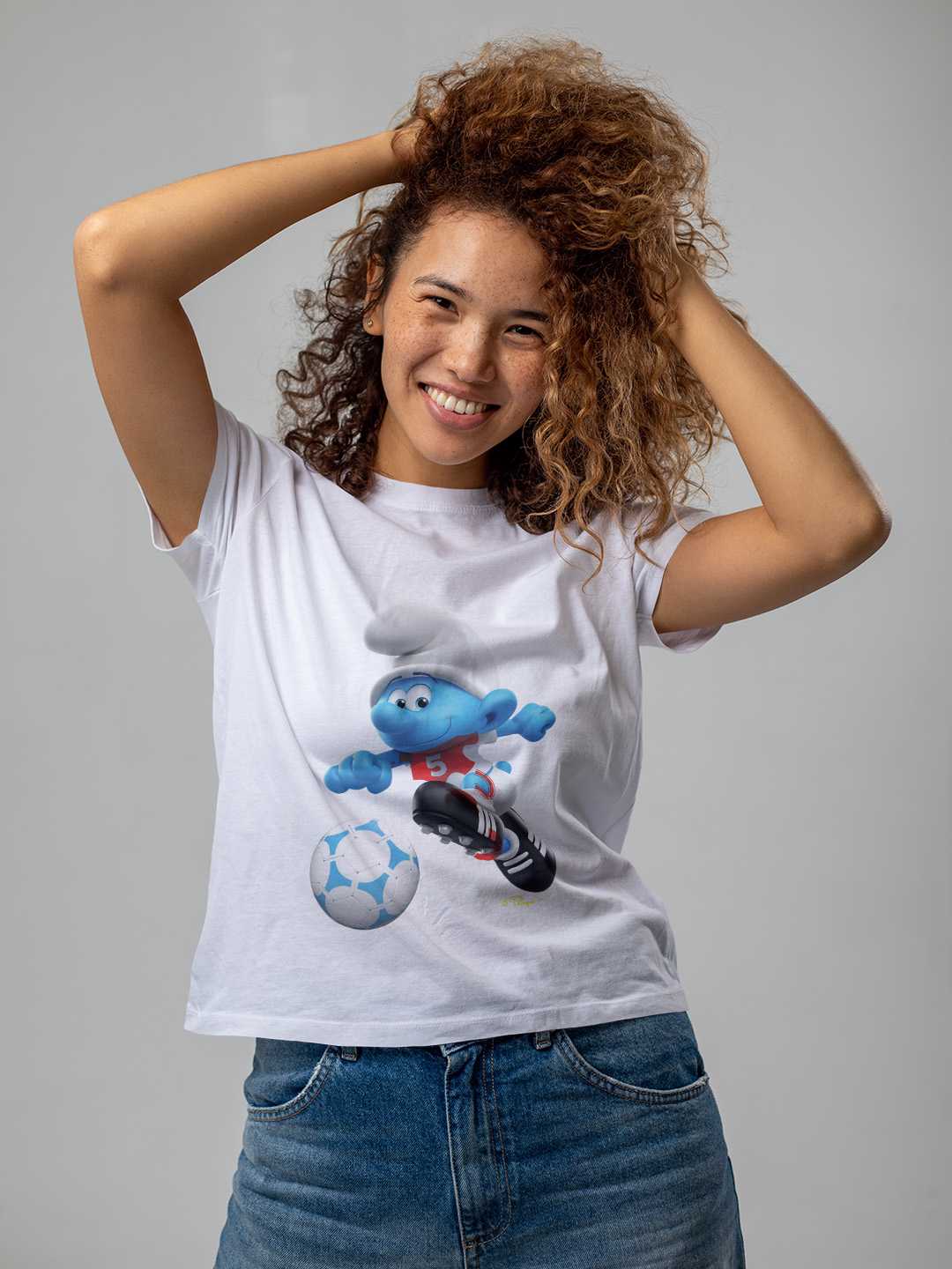Football Beast Smurf Regular Graphic Tee