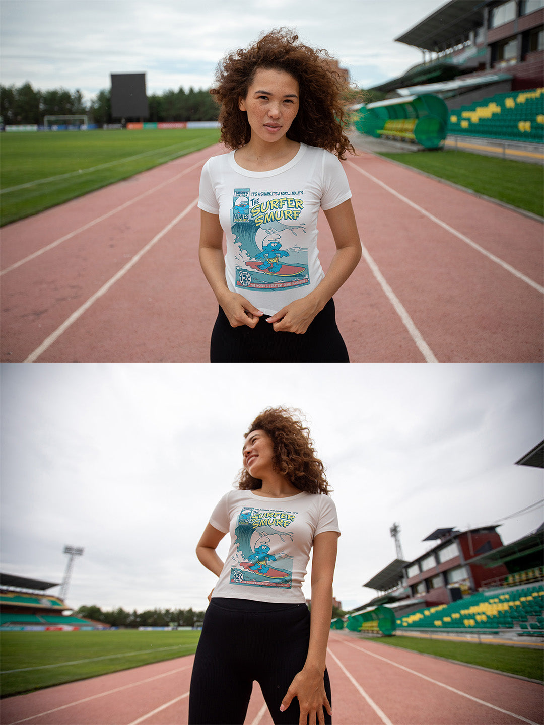 Surfer Smurf Regular Graphic Tee