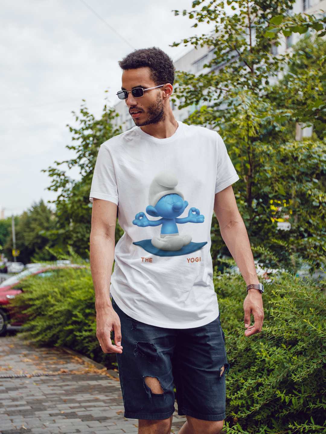 The Smurfing Yogi Regular Graphic Tee