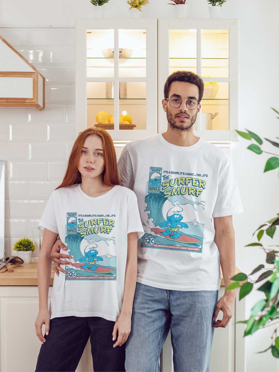 Surfer Smurf Regular Graphic Tee