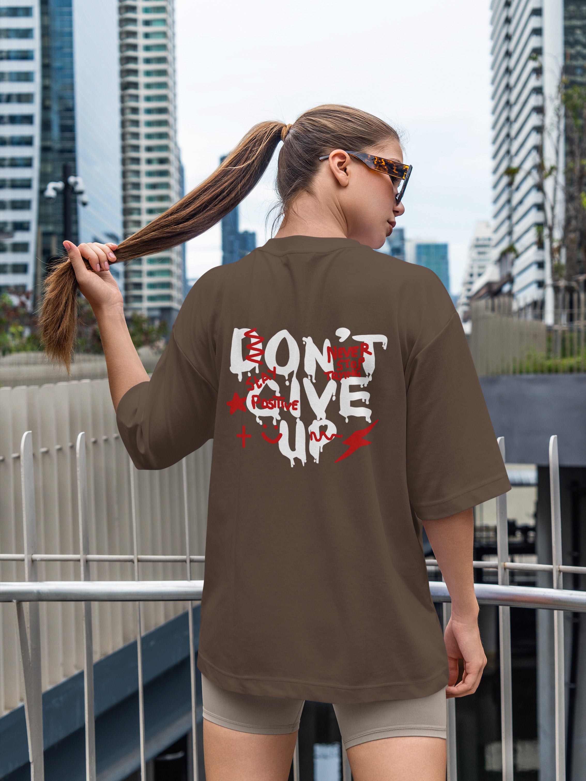 Don't Give Up Oversized Tee