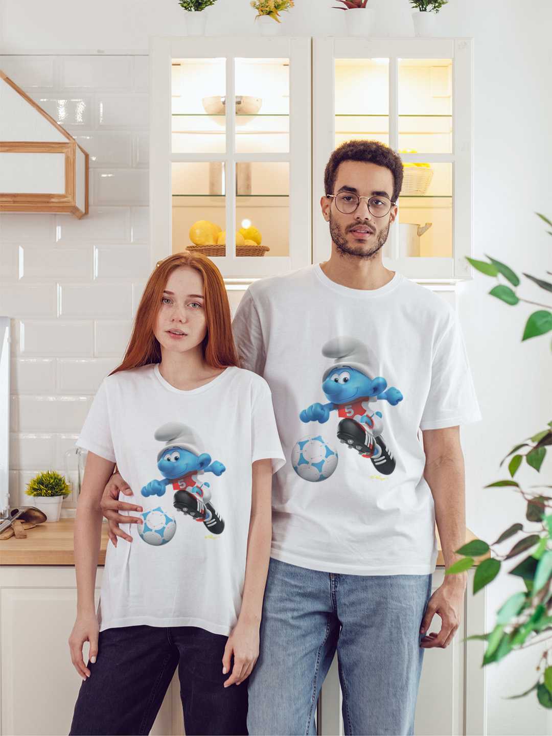 Football Beast Smurf Regular Graphic Tee