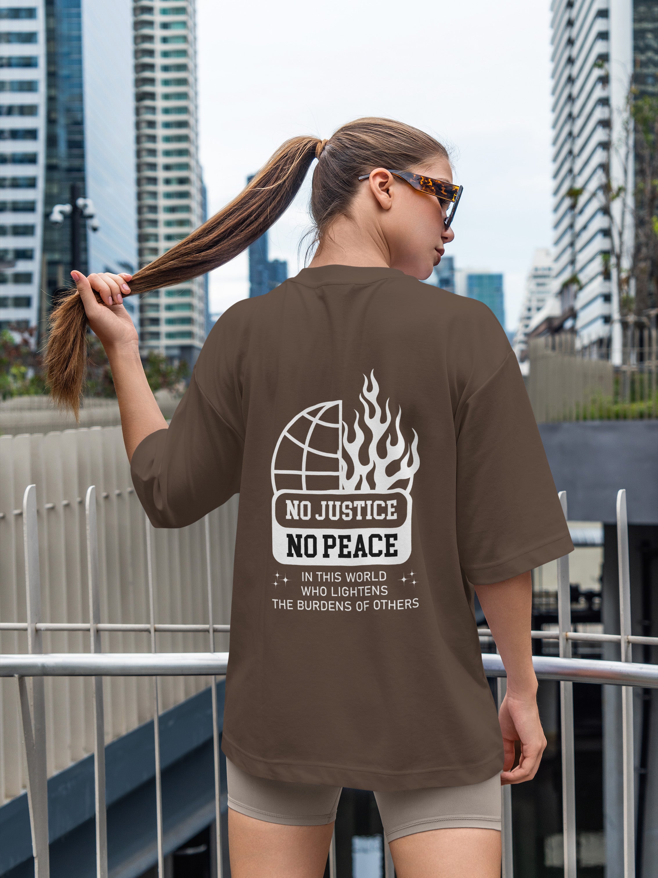 No Justice No Peace Oversized Tee