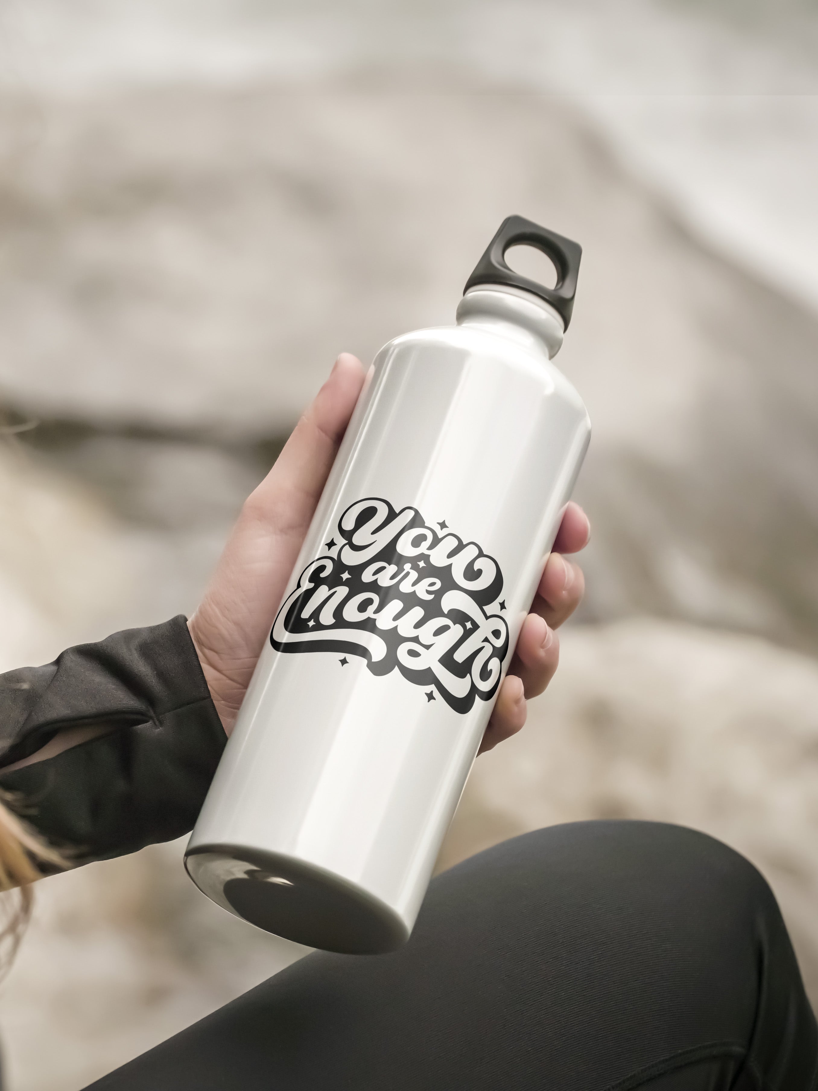 You are enough Graphic Metal Bottle