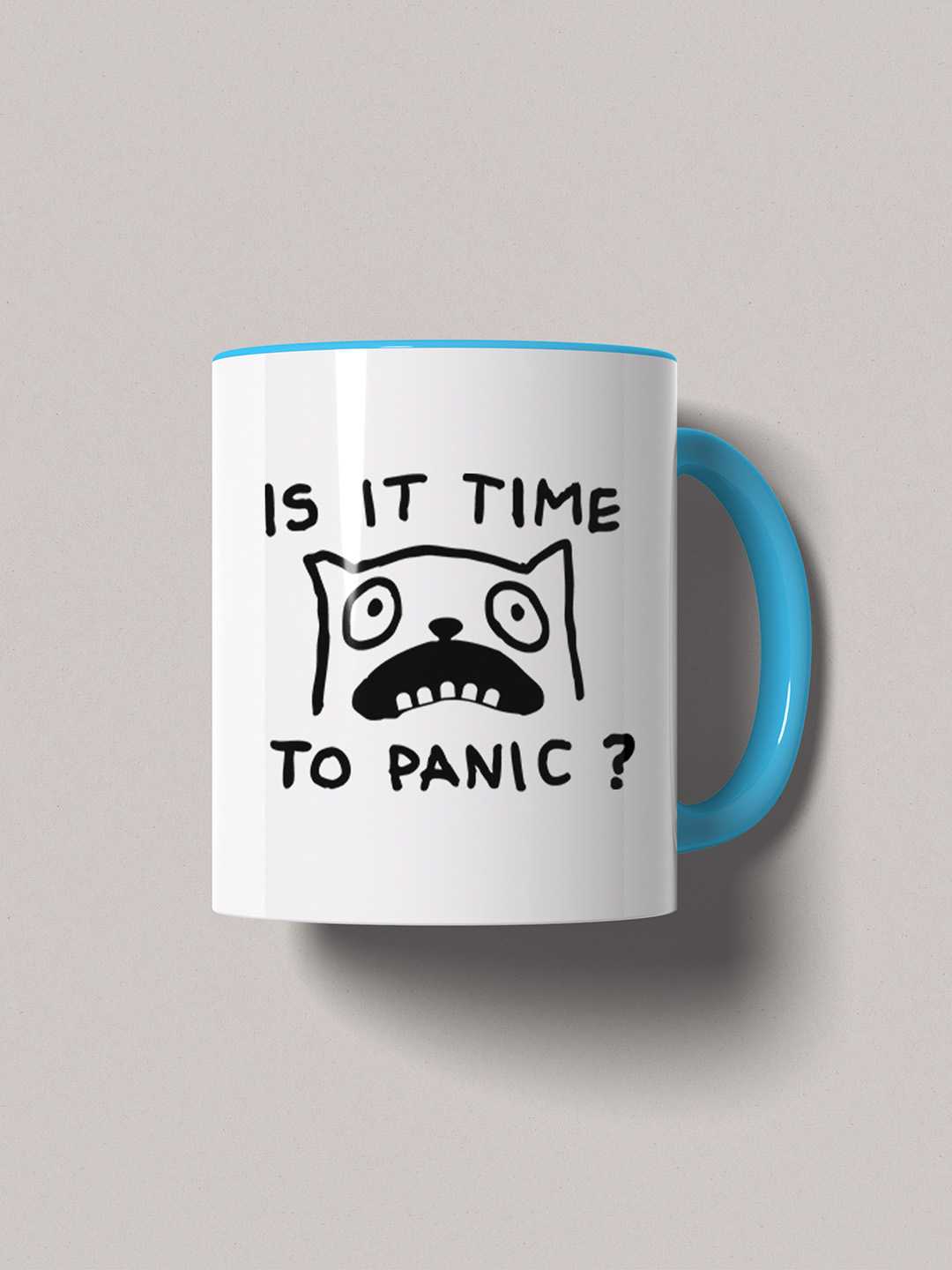 TIME TO PANIC Graphic Printed Ceramic Mug