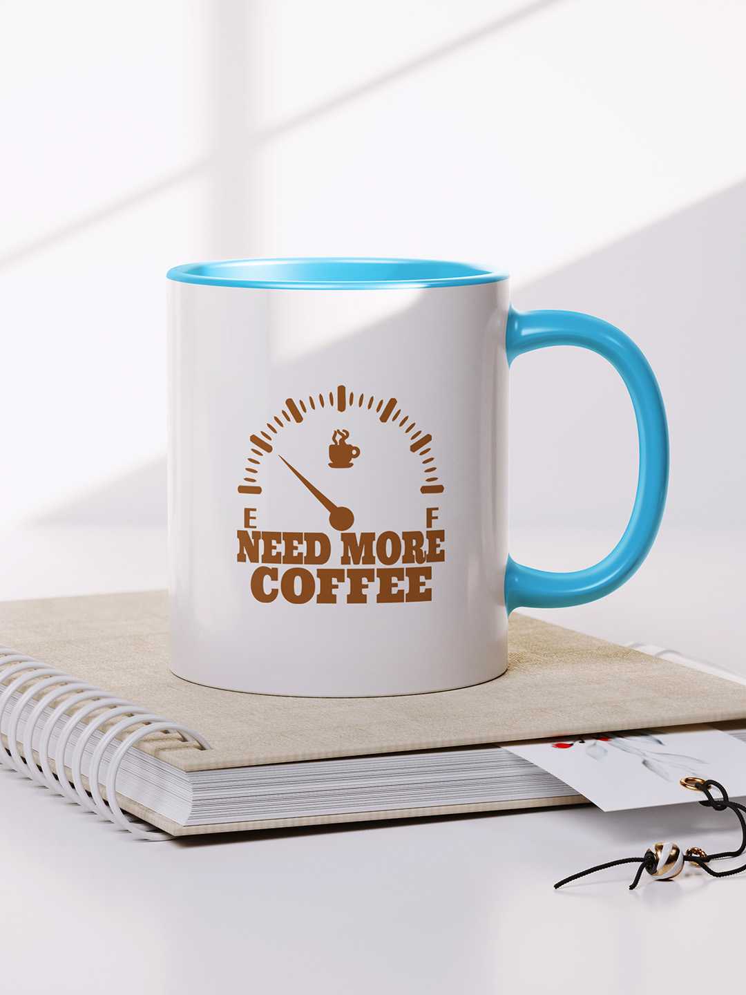 NEED MORE COFFEE Graphic Printed Ceramic Mug