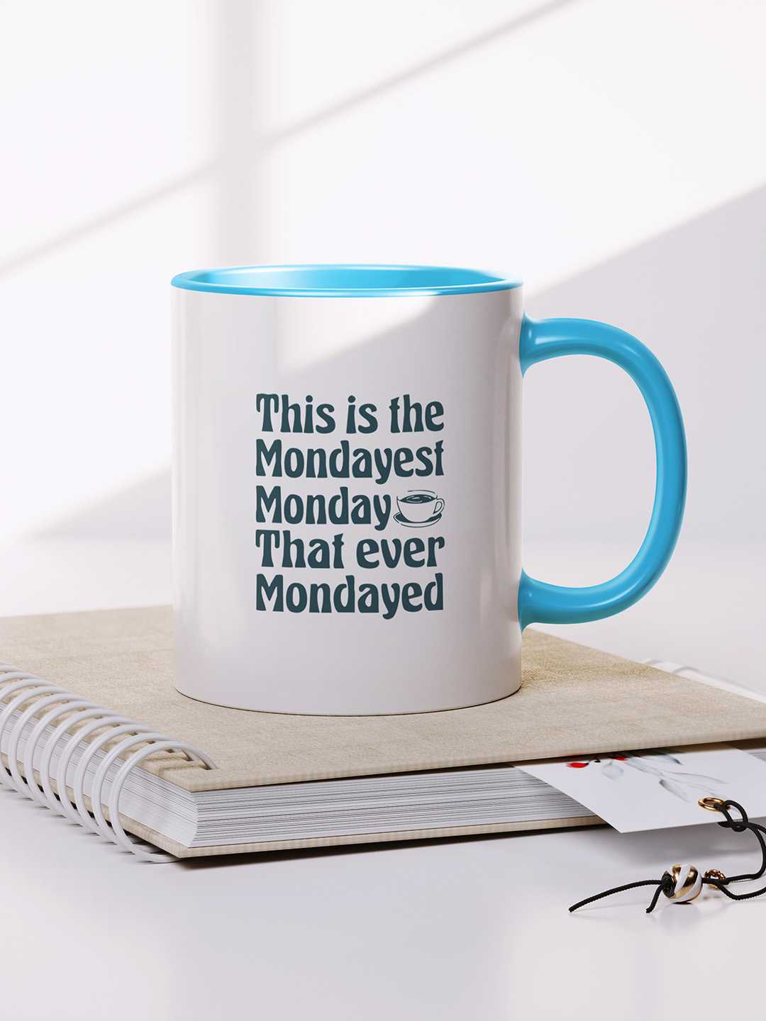 MONDAYEST MONDAY Graphic Printed Ceramic Mug
