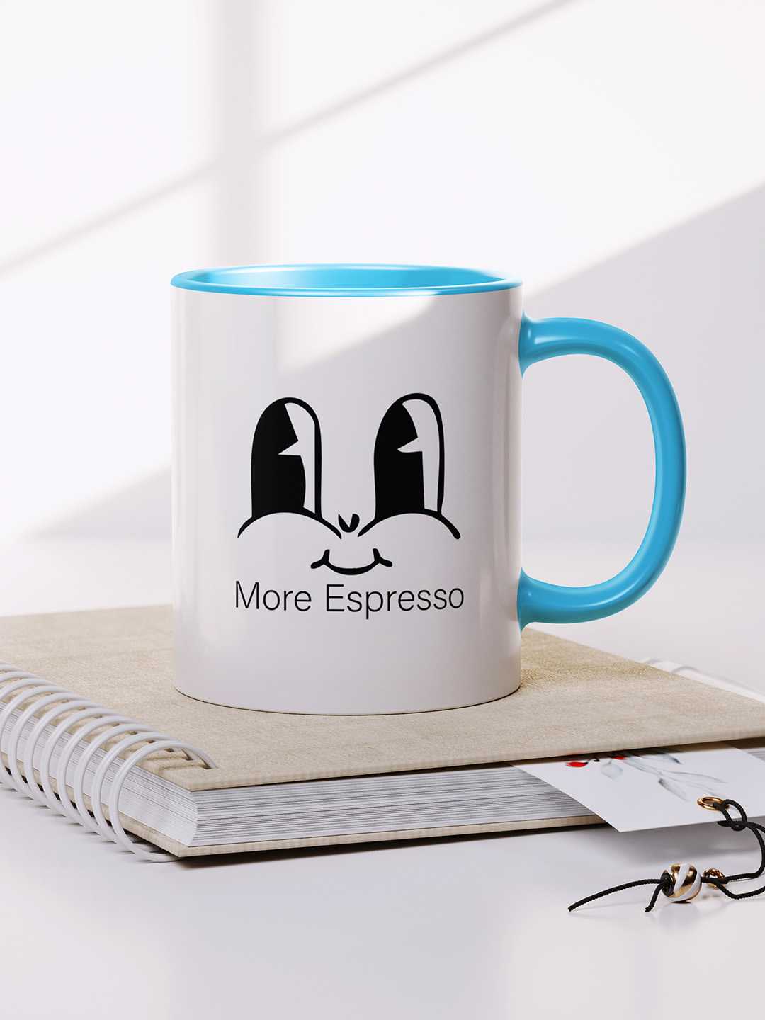 MORE ESPRESSO Graphic Printed Ceramic Mug