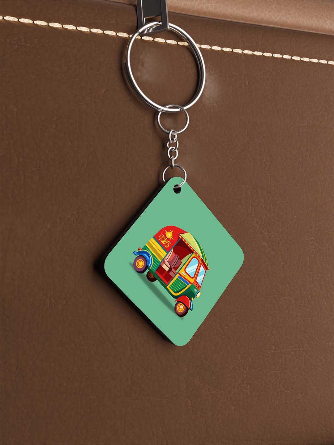 Indian Auto Art Graphic Keychain