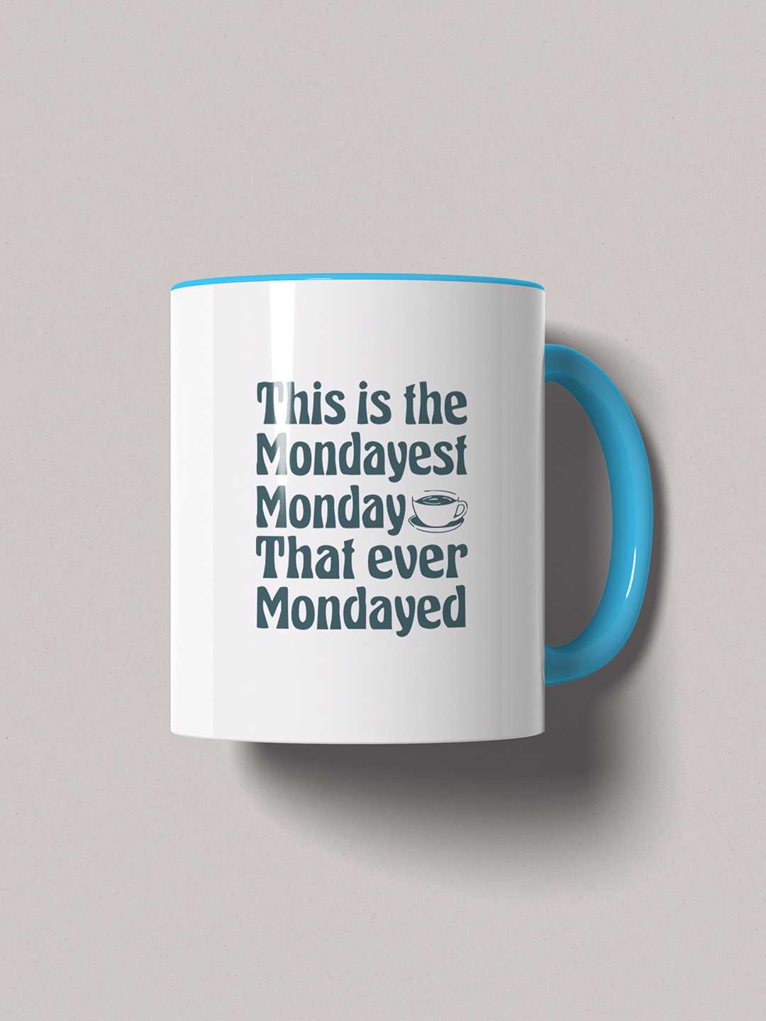MONDAYEST MONDAY Graphic Printed Ceramic Mug