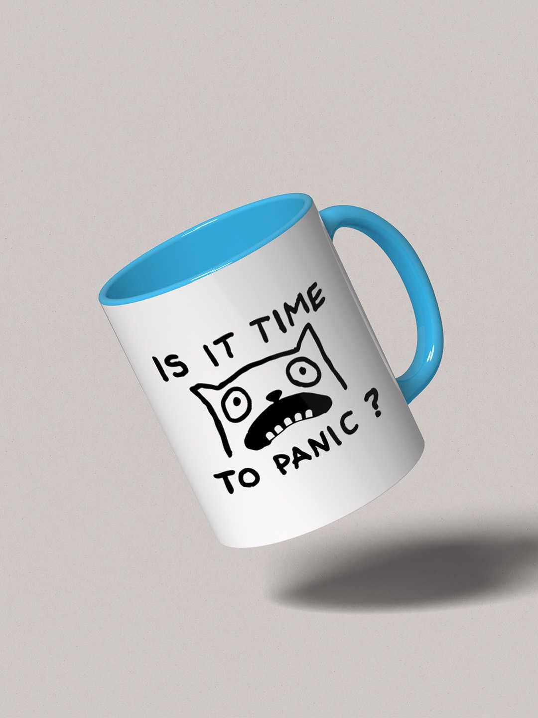 TIME TO PANIC Graphic Printed Ceramic Mug
