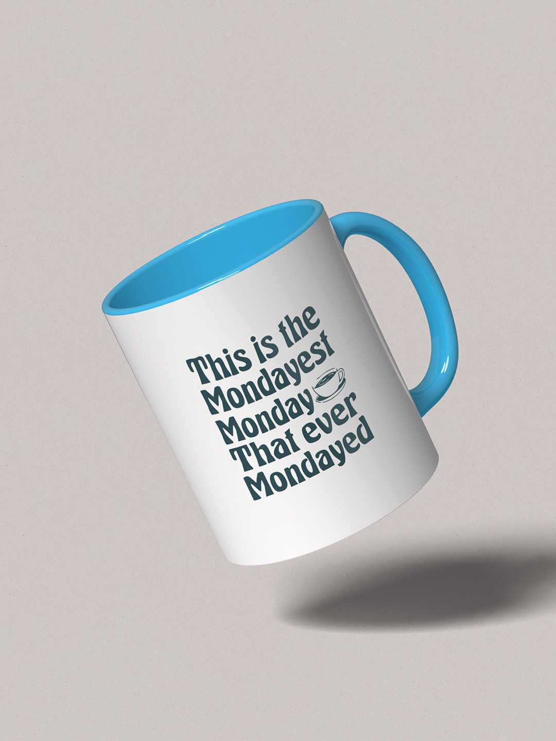 MONDAYEST MONDAY Graphic Printed Ceramic Mug