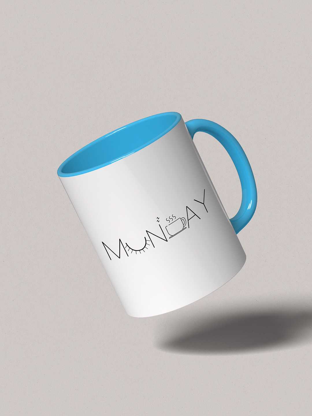 MONDAY Graphic Printed Ceramic Mug