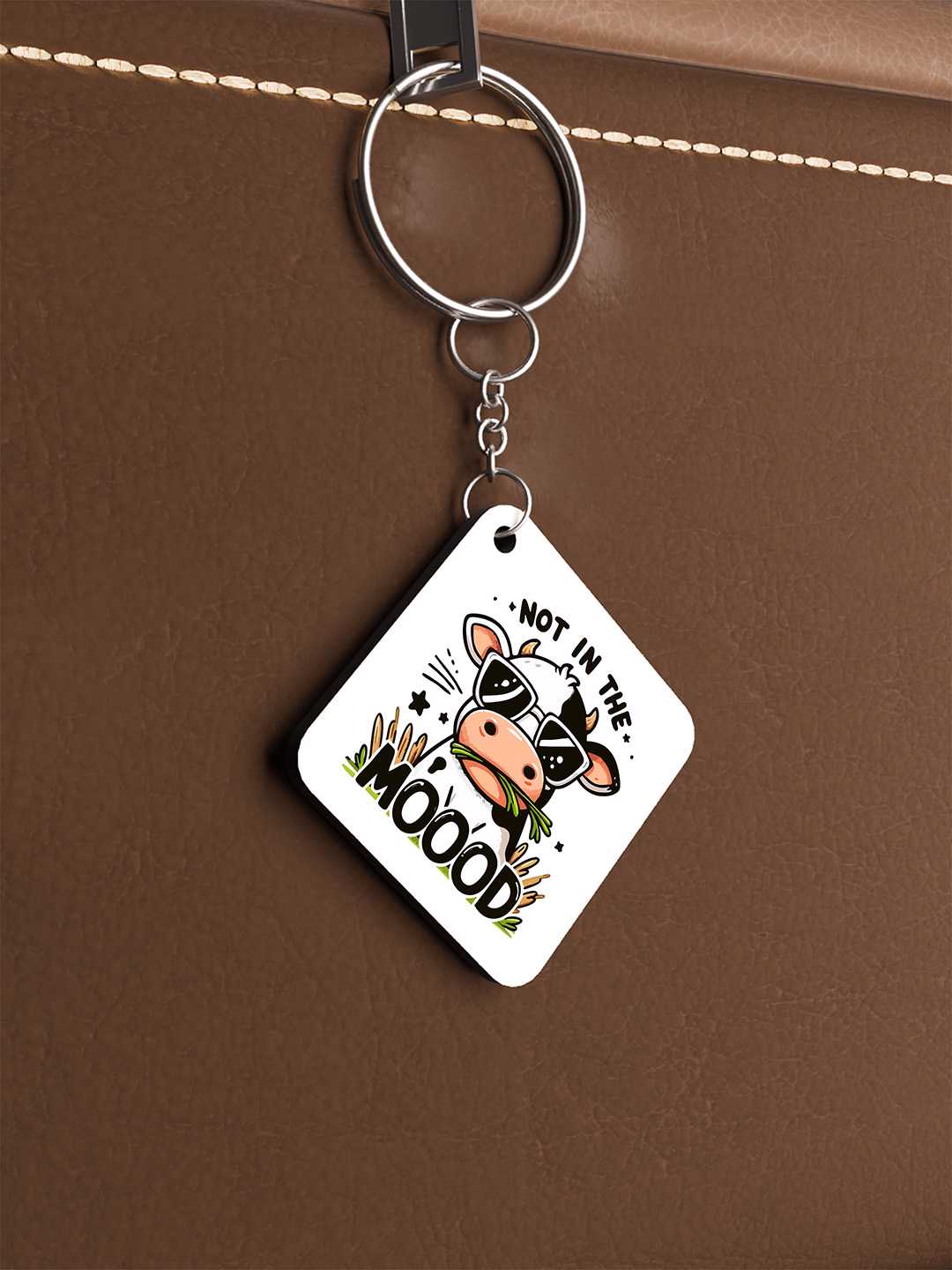 Not in the Mooood Graphic Keychain