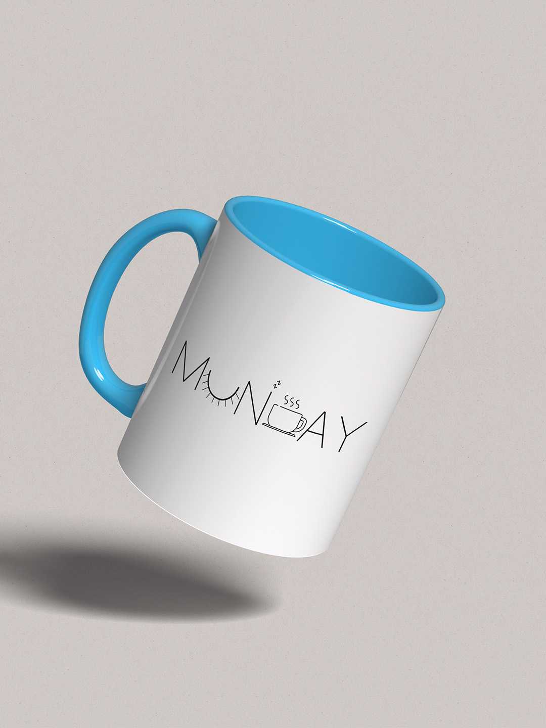 MONDAY Graphic Printed Ceramic Mug