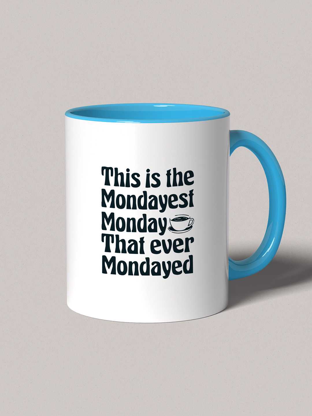 MONDAYEST MONDAY Graphic Printed Ceramic Mug