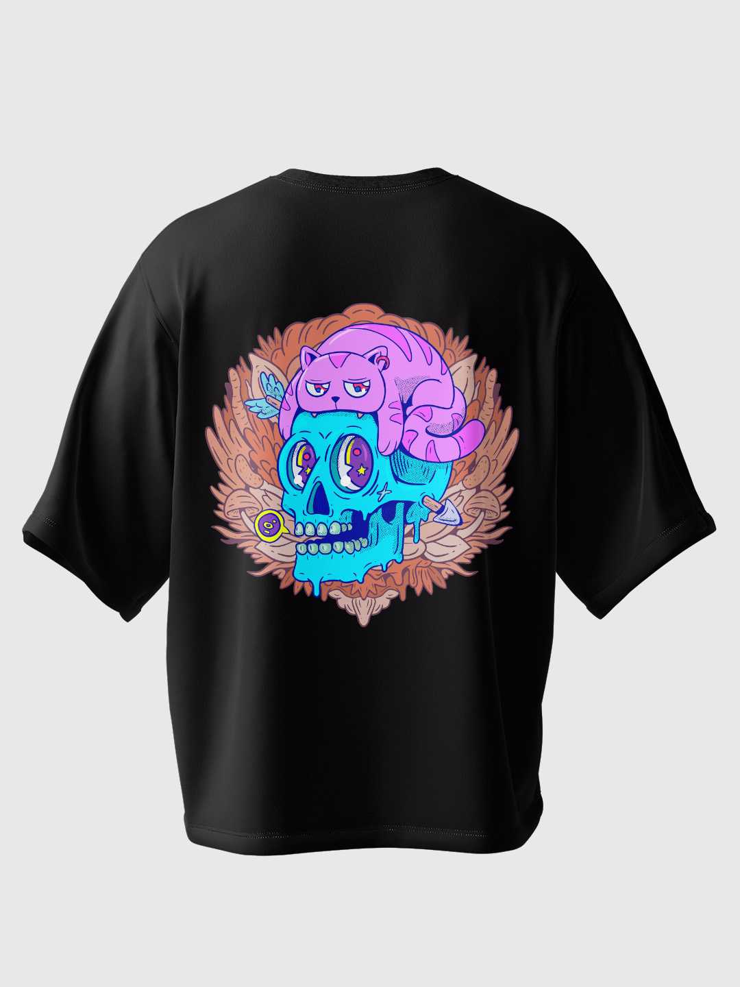 Cat Skull Oversized Tee