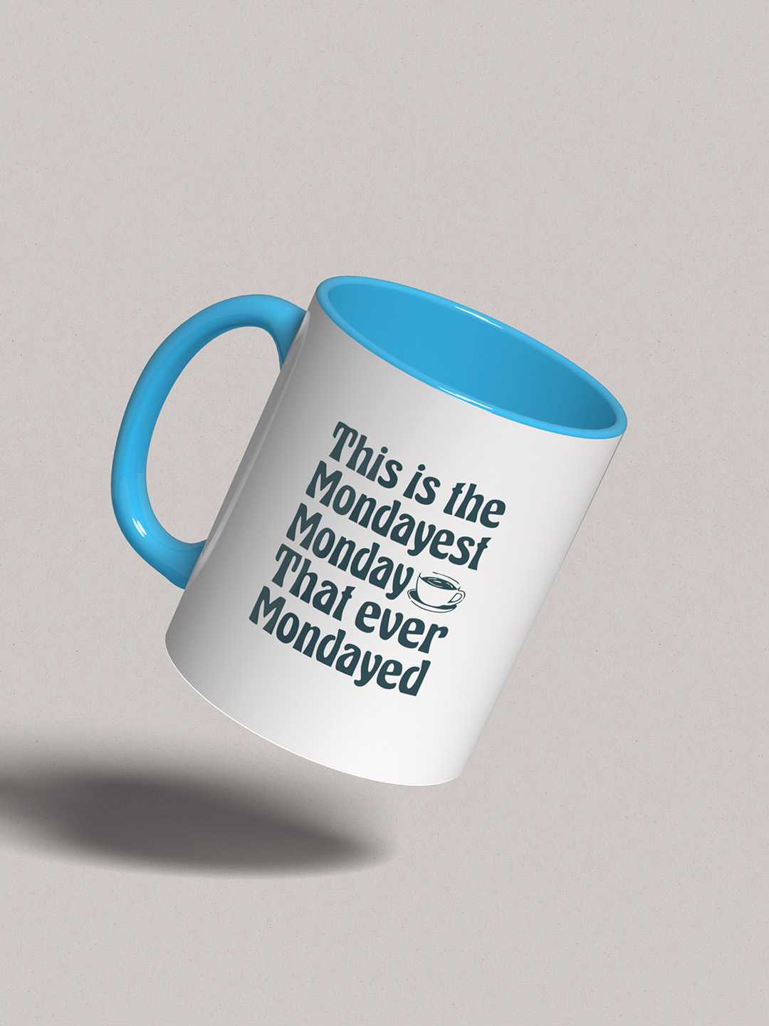 MONDAYEST MONDAY Graphic Printed Ceramic Mug