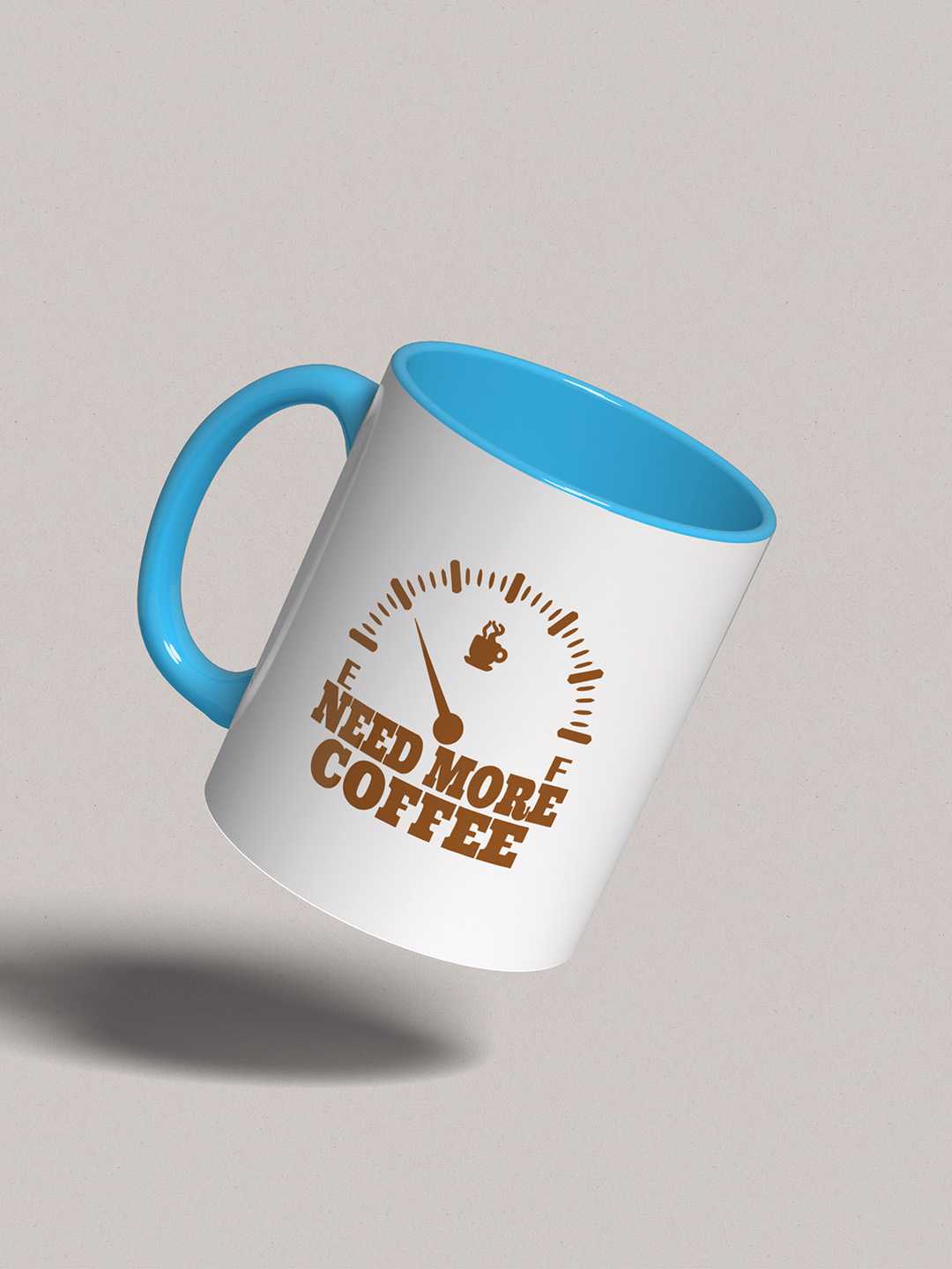 NEED MORE COFFEE Graphic Printed Ceramic Mug